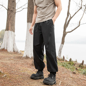 <span class=keywords><strong>Pantaloni</strong></span> Cargo estivi da <span class=keywords><strong>uomo</strong></span> alla moda di marca tre prove rilassate tute da alpinismo Casual <span class=keywords><strong>pantaloni</strong></span> lunghi a gambe piatte - Product Image 3