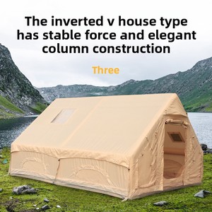 Tenda da Campeggio Gonfiabile di Lusso da Esterno da 12 Metri Quadrati, Cabina Pieghevole Portatile in Oxford Impermeabile Antipioggia - Product Image 4