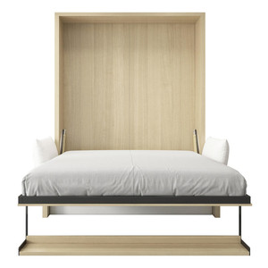 Modern <b>Queen</b>/King-<b>Size</b> Wooden Murphy <b>Bed</b> With Vertical Opening Metal Wall Hardware for Home Furniture Bedroom Joysource-b001 Hom - Product Image 2