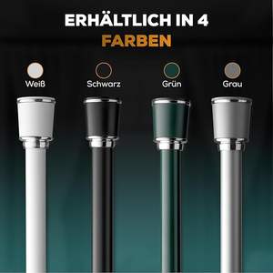 ARODDY <span class=keywords><strong>Tringle</strong></span> à rideau télescopique en acier <span class=keywords><strong>de</strong></span> 43.3 à 74.8 pouces <span class=keywords><strong>sans</strong></span> perçage Pince extensible Pôle à rideau Duschvorhangstange Set - Product Image 6