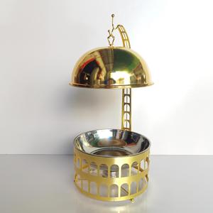 ถาดอุ่นอาหารสแตนเลสสีทอง 8 ลิตร ทรงกลม สำหรับบุฟเฟ่ต์ โรงแรม ร้านอาหาร ใช้ในเชิงพาณิชย์ - Product Image 1