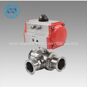 Válvula de Bola Inteligente de 3 Vías de Acero Inoxidable con Control Neumático para Agua, Personalizable OEM DN25-DN900, Personalización OEM - Product Image 3