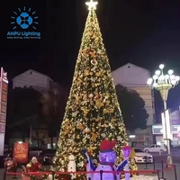 Sapin de Noël artificiel articulé ANPU de 4,5 m avec changement de couleur RVB et synchronisation musicale, indice de protection IP65