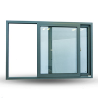 Fenêtre coulissante en aluminium de 1,8 mm avec cadre thermolaqué, joint EPDM soudé, couleur personnalisable disponible