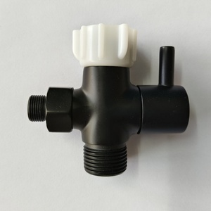 Robinet de dérivation en laiton pour toilettes, Robinet d'arrêt en T pour bidet, Connecteur en T 7/8" x 7/8" x G1/2" avec adaptateur UNEF9/16"-24 - Product Image 4