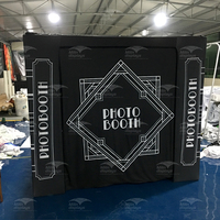 Toile de fond de stand photo, boîtier imprimé personnalisé en tissu, 1 pièce