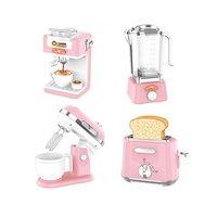 Ensemble de jeu de cuisine pour enfants 4-en-1 avec lumières et sons, simulation d'appareils électroménagers miniatures, jeu de rôle éducatif, jouet cadeau