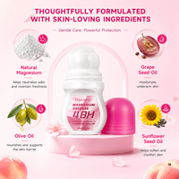 Déodorant Roll-on Personnalisé avec Logo, Défense au Magnésium, Parfum Pêche, Certifié Halal, Sans Aluminium, Déodorant Naturel en Stick pour Femmes