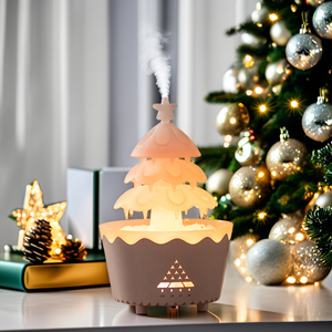 USB 7-Color Changing Christmas Tree-Themed Raindrop <b>Humidifier</b> 250ML Aromatherapy Diffuser for Hotels Households Christmas - Product Image 1