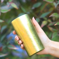 2026 Emerit Grosir Kustom Cangkir Teh Bir 300ml Logam Titanium Langka Dinding Ganda Vacuum Flask untuk Kopi Mug Pelangi yang Dapat Digunakan Kembali