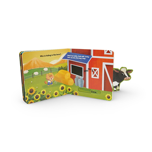 หนังสือเสียงแบบเลื่อนได้ ฟาร์มอินเตอร์แอคทีฟ พร้อมของเล่นเสริมพัฒนาการสำหรับเด็กเล็ก ฝึกทักษะการเรียนรู้เกี่ยวกับสัตว์ในฟาร์มและเกมซ่อนหา - Product Image 2