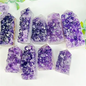 Wholesale Natural Amethyst Cluster Amethyst Crystals Clusters Single Point For Gift