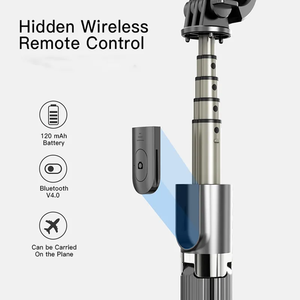 <span class=keywords><strong>L03</strong></span> Téléphone <span class=keywords><strong>Selfie</strong></span> Bâton En Alliage D'aluminium Tige De Traction Trépied Avec Télécommande Sans Fil Portable Mini Téléphone Portable <span class=keywords><strong>Selfie</strong></span> Bâton - Product Image 4