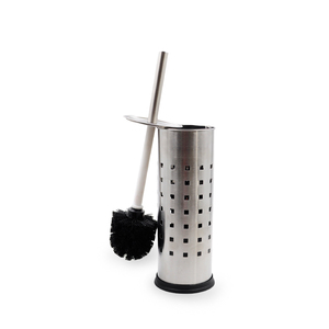 Modern Steel <strong>Toilet</strong> <strong>Brush</strong> Holder <strong>Chrome</strong> Metal Hollowed Holder Durable Nylon <strong>Brush</strong> <strong>Toilet</strong> Clean <strong>Brush</strong> for <strong>Toilet</strong> - Product Image 1