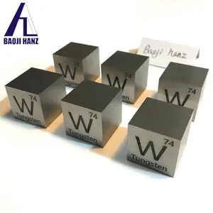 High Density pure metal w1 w2 block 25.4mm 1 inch tungsten cube