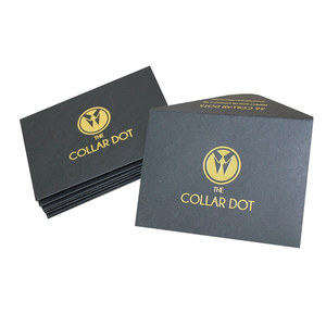 Cartes de remerciement personnalisées avec logo en feuille d'or noire, enveloppes - Saint-Valentin, Noël, papier recyclable écologique - Product Image 1