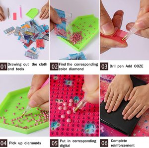 Genuino 30*40 cm cartone animato rosa casa 5D pittura <span class=keywords><strong>diamante</strong></span> e parete Art kit per adulti decorazione completa trapano parete - Product Image 5