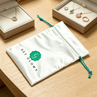 Sacs d'emballage personnalisés en satin pour extensions de cheveux, avec logo imprimé sur soie, grand format