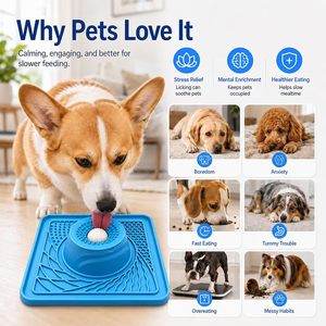 2 in 1 Silicone <b>Dog</b> <b>Bowls</b> Lick Mat Slow Feeder <b>Dog</b> Lick Ball for Liquid Food Non-Slip Licking <b>Bowl</b> Enrichment <b>Dog</b> Licking Toy - Product Image 2