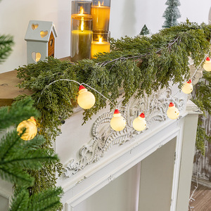 カスタムクリスマスガーランドグリーンサイプレス杉の葉クリスマスの装飾のためのクリスマスの花輪