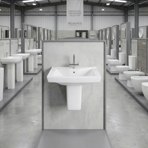Ensemble de lavabo demi-pied en céramique de qualité export, design élégant, par Cera Lavabo Sink Stand - Product Image 6