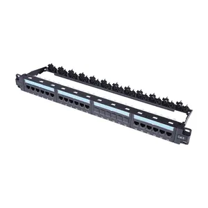 19 "1U cat6A/Cat6/CAT5E UTP 24 cổng Patch Panel với quản lý cáp Tie