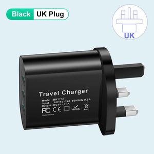 3 พอร์ต USB QC3.0 ชาร์จเร็ว ที่ชาร์จสำหรับเดินทาง Type-C รองรับหูฟัง กล้องถ่ายรูป ปลั๊ก EU/US/UK พกพาสะดวกสำหรับโทรศัพท์มือถือ - Product Image 6