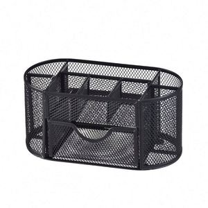 Organisateur de bureau en maille, porte-crayons à 9 compartiments avec tiroir - Product Image 1