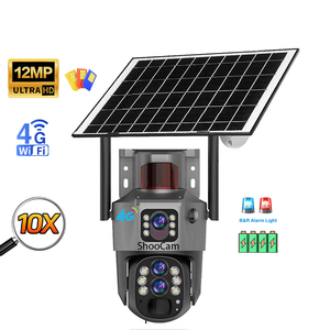 Wholesale 8MP 4g Three <strong>Lens</strong> 10x Zoom Outdoor Solar Camera Waterproof Ip66 <strong>Pir</strong> CMOS Automatic Tracking Ptz Solar Cctv Camera - Product Image 1