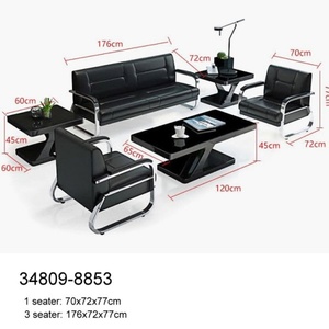 Conjunto de Sofás Modulares Modernos para Oficina con Base Metálica y Estructura Resistente para Uso Comercial en Salas de Espera y Vestíbulos de Hoteles - Product Image 6