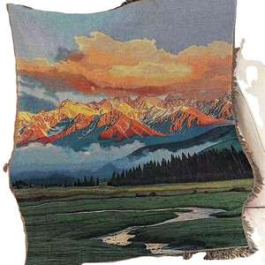 <b>Camping</b> Outdoor Blanket Decorative Wall Hanging Tapestry <b>Sofa</b> Throw Yarn Blanket Nap Cover Outdoor Mat Beach Towel Blanket - Product Image 1