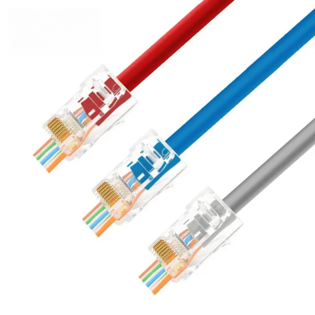 Cat6 RJ45 extrémités Cat6 connecteur câble Ethernet connecteurs à sertir prise réseau UTP pour fil solide et câble Standard