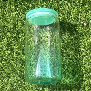 2023 tin tức thăng hoa 16oz rõ ràng chai thủy tinh <span class=keywords><strong>Libby</strong></span> lọ thủy tinh với màu nhựa nắp và rơm Ombre Tumbler cho in ấn nóng - Product Image 2