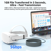 VR Link USB C Cable de 90 grados 3M 5M USB Tipo C Cable para Quest2/3 Pcio3/4