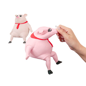 ของเล่นบีบแกะสลักรูปหมูสีชมพู TPR ของเล่นบีบคลายเครียดรูปสัตว์ บีบแล้วคืนรูปช้าๆ ของเล่นฟิดเจ็ตสำหรับผู้ใหญ่และเด็ก ใช้ได้ทั้งชายและหญิง - Product Image 3