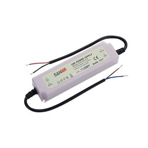 แหล่งจ่ายไฟสำหรับไฟ LED แบบเส้นบาง กันน้ำ IP67 100W 12V 24V AC DC ไดรเวอร์ LED แบบเดี่ยว 2A สำหรับภายนอกอาคาร กล้องวงจรปิด กันฝน มาตรฐาน CE ROHS รับประกัน 3 ปี - Product Image 3