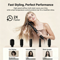 HS-09 1200W 6 en 1 Outils de coiffure Brosse sèche-cheveux haute vitesse Fer à boucler automatique professionnel Multi-styler capillaire