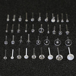 ब्लूज़ थोक पारदर्शी 3 4 5 मिमी पतला रेसिन स्टड ईयररिंग्स हाइपोएलर्जेनिक डिय कान स्टड एक्सेसरीज गहने निष्कर्ष - Product Image 1