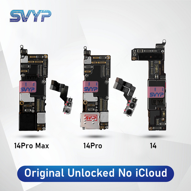Original Unlocked iPhone 14 Pro 14 Pro Max 14 14 Plus Motherboard with Face ID 128GB 256GB 512GB Logic Board for Mobile Phones