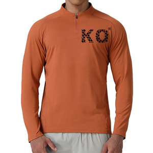 Personalizado de alta calidad ligero hombres media cremallera pulóver manga larga Camiseta para correr fábrica al por mayor ropa de gimnasio - Product Image 2