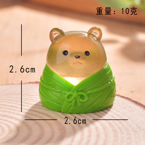 Personalizado Dragon Boat Festival Animal de dibujos animados Zongzi Micro paisaje resina llavero adornos hechos a mano impermeable conejo cerdo diseño - Product Image 4