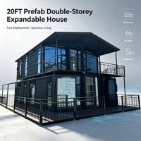 Maison conteneur extensible sécurisée à 2 étages pour espace de vie familial