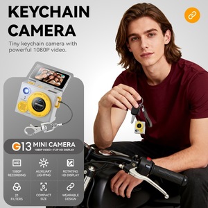 Mini caméra porte-clés HD 1080P avec 21 filtres et écran rotatif, caméra compacte portable pour vlog, sports et voyages - Product Image 4