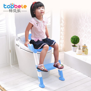Asiento de inodoro para bebés Topbele azul con asa para niños pequeños, silla de entrenamiento para ir al baño para niños y niñas - Product Image 4