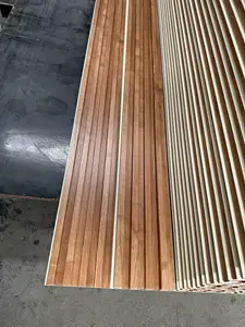 Factory Indoor Decor Wood Plastic Composite PVC Coating Cladding Fluted Wall Board Interior WPC Wall Panel