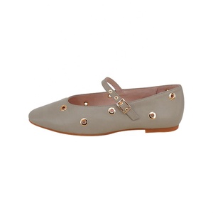 <span class=keywords><strong>Scarpe</strong></span> Basse Personalizzate da Donna in Vera Pelle Marrone Chiaro, <span class=keywords><strong>Scarpe</strong></span> Casual <span class=keywords><strong>con</strong></span> <span class=keywords><strong>Fibbia</strong></span> per Bambine e Ragazze - Product Image 4