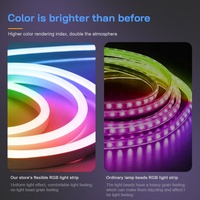 Barres lumineuses LED flexibles intelligentes pour la maison, 5050 SMD, 220V 110V, 50M, étanches IP65, bandes LED RGB