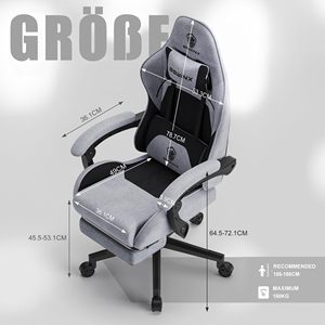 Chaise de joueur ergonomique respirante de haute qualité pour ESports Design moderne avec repose-pieds Support <span class=keywords><strong>lombaire</strong></span> et fonction de massage - Product Image 3