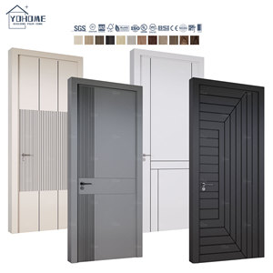 Châu Âu Sang Trọng Nội Thất Cửa Gỗ Biệt Thự Hiện Đại Cách Âm Rắn Gỗ Nội Thất Cửa Nội Thất Cửa Nội Thất Với Khung Cho Nhà - Product Image 6