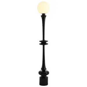 Nordic Roman Column Floor Lamp Black Modern Living Room Bedroom LED Creativity Decorative Standing Light